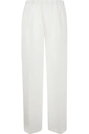 SEMICOUTURE Bukser, Dame, Hvid, XS, Uld, Stilfulde bukser til mænd