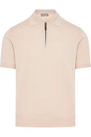 CANALI Top, Herre, , L, Bomuld, Zip Polo Shirt i Bomuld
