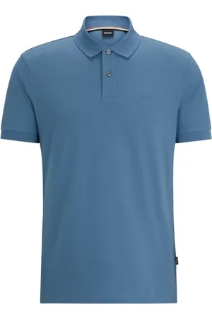 HUGO BOSS Top, Herre, Blå, 3XL, Bomuld, Pallas Polo Shirt