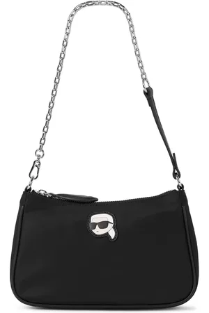 Karl Lagerfeld Taske, Dame, Sort, ONE SIZE, Uld, Skuldertaske Ikonik 2.0 Nylon Small Zip