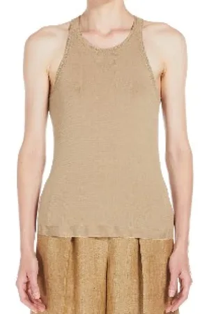 Max Mara Top, Dame, , M, Bomuld, Garn Ærmeløs Top