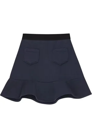 Ganni Nederdel, Dame, Blå, M, Bomuld, Navy Mini Nederdel med Lommer