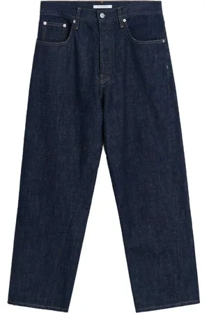 Sunflower Jeans, Herre, Blå, W31, Denim, Twisted Wide-Leg Denim Bukser