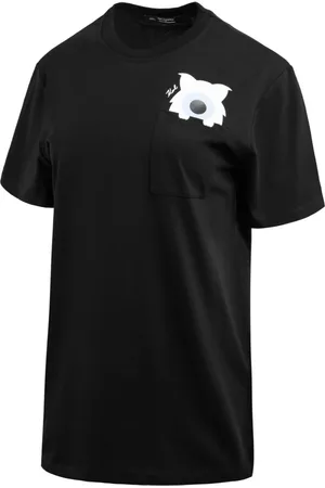 Karl Lagerfeld Top, Dame, Sort, L, Bomuld, KL X Darcel Disappoints Pocket T-Shirt