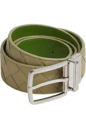 Bottega Veneta Tilbehør, Herre, Grøn, 85 CM, Taupe Avocado Sølv Bælte
