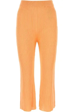 Jil Sander Bukser, Dame, , XS, Peach Viscose Cropped Bukser
