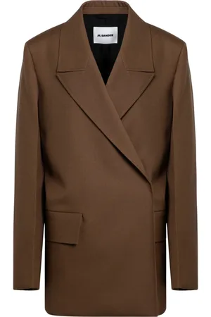 Jil Sander Jakke, Dame, Brun, S, Dobbeltbrystet Jakke