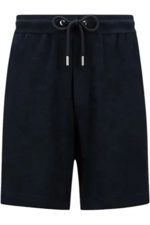 Moncler Shorts, Herre, Blå, L, Bomuld, Marine Terry Cloth Sommer Shorts