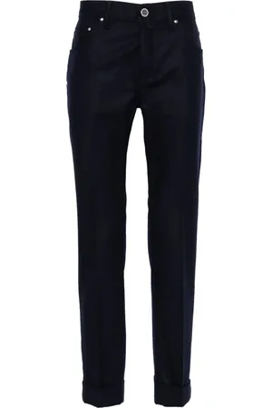 Jacob Cohen Bukser, Herre, Blå, W36, Uld, Håndlavede Virgin Wool Bukser Model Scott