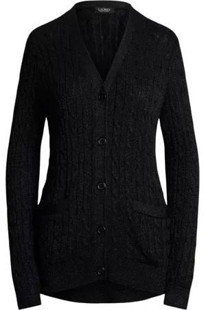 Ralph Lauren Strik, Dame, Sort, L, Sort cardigan