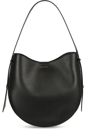 Victoria Beckham Taske, Dame, Sort, ONE SIZE, Læder, Læder Hobo Taske med Top Håndtag