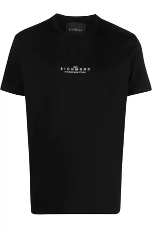 John Richmond Top, Herre, Sort, XL, Bomuld, Casual T-Shirt Lakoi