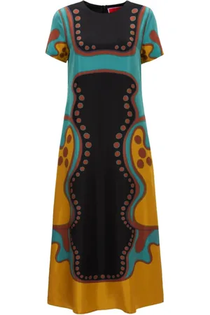 La DoubleJ Kjole, Dame, Flerfarvet, 2XS, Uld, Silk Swing Dress