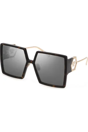Philipp Plein Tilbehør, Dame, Brun, 61 MM, Uld, Stilfulde solbriller Plein Diva 722X