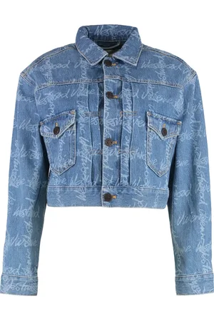 Vivienne Westwood Jakke, Dame, Blå, S, Denim, Denimjakke med logodetaljeknapper