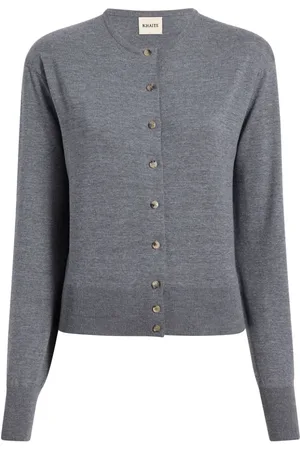 Khaite Strik, Dame, Grå, S, Uld, Jackie Cardigan
