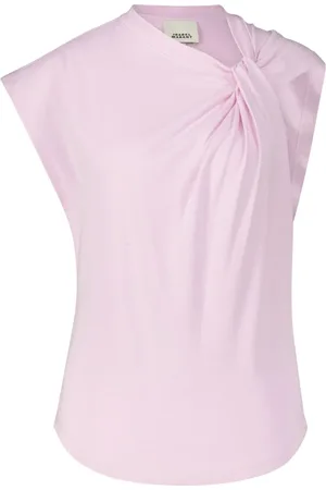 Isabel Marant Top, Dame, Lyserød, M, Bomuld, Knot Detail Cotton Top