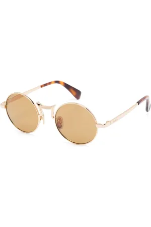 Max Mara Tilbehør, Dame, Gul, 48 MM, Uld, Solbriller