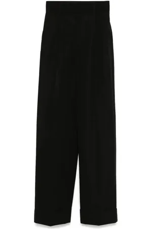 Serafini Bukser, Dame, Sort, XS, Sorte Bukser med Ombukket Kants