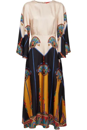 La DoubleJ Kjole, Dame, Flerfarvet, M, Aswan Silk Maxi Kjole