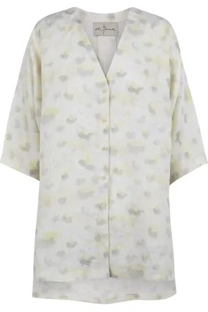 Cortana Bluser & Skjorter, Dame, Flerfarvet, 2XL, Linned, Diana, linned trykt top