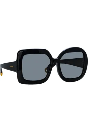 Jacquemus Tilbehør, unisex, Sort, 56 MM, Firkantede solbriller