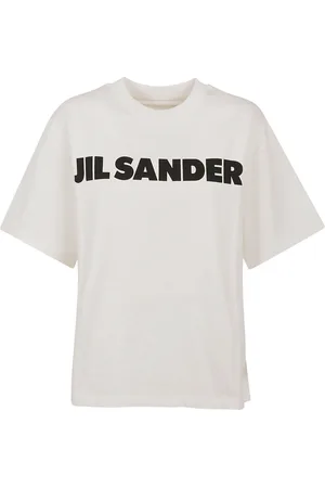 Jil Sander Top, Herre, Hvid, L, Bomuld, Logo T-shirt