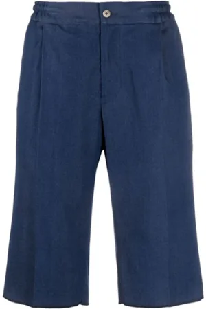 Kiton Shorts, Herre, Blå, L, Denim, Stretch Denim Shorts