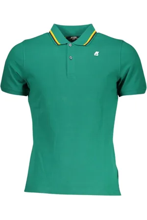 K-Way Top, Herre, Grøn, S, Bomuld, Grøn poloshirt med kontrastdetaljer