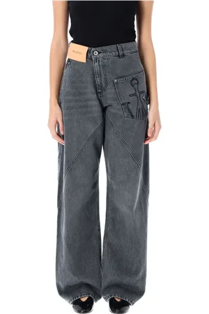 J.W.Anderson Jeans, Dame, Grå, W26, Denim, Twisted Workwear Denim Pant