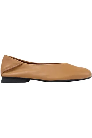 Camper Sko, Dame, Brun, 36 EU, Læder, Casual Camel Læder Ballet Flats