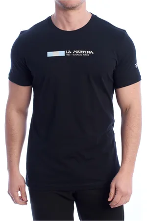 La Martina Top, Herre, Sort, 2XL, Bomuld, Herre T-shirt med korte ærmer