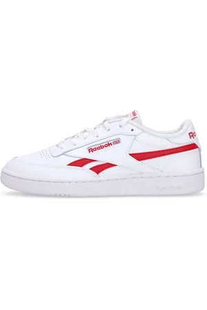 Reebok Sko, Herre, Hvid, 45 EU, Læder, Club C Revenge Herre Lav Sko Cloud /vector Red/cloud