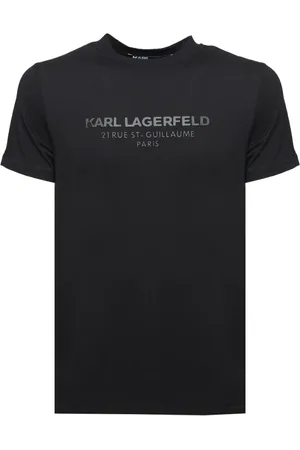 Karl Lagerfeld Top, Herre, Sort, 2XL, Bomuld, 3D Address T-shirt