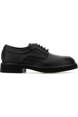 Salvatore Ferragamo Sko, Herre, Sort, 42 EU, Læder, Cervantes Snøresko