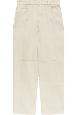 Isabel Marant Jeans, Dame, , M, Denim, Ecru Denim Loose-fit Bukser