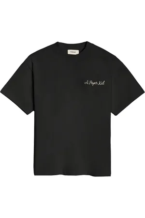 A PAPER KID Top, Herre, Sort, S, Uld, Nero T-Shirt
