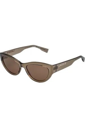 Lacoste Tilbehør, Dame, Brun, ONE SIZE, Moderne Cat Eye Solbriller i Acetat
