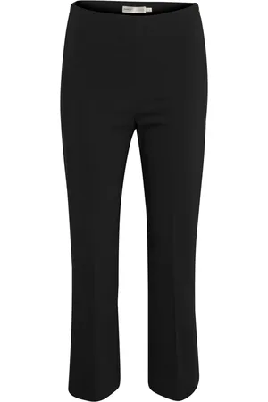 INWEAR Bukser, Dame, Sort, XL, Uld, Kickflare Cropped Bukser