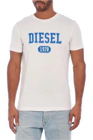 Diesel Top, Herre, Hvid, XL, Bomuld, Moderne T-shirt med korte ærmer