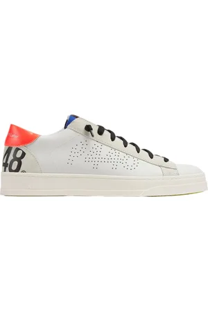 P448 Sko, Herre, Hvid, 46 EU, Læder, Hvide Læder Jack C Sneakers
