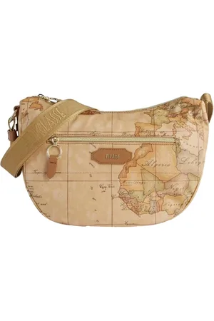 ALVIERO MARTINI 1A CLASSE Taske, Dame, Brun, ONE SIZE, Uld, Brun skuldertaske med Geo Print