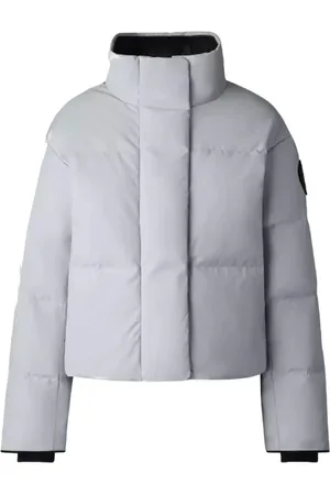 Canada Goose Jakke, Dame, Grå, M, Bomuld, Sølv Pufferjakke Grandview Stil