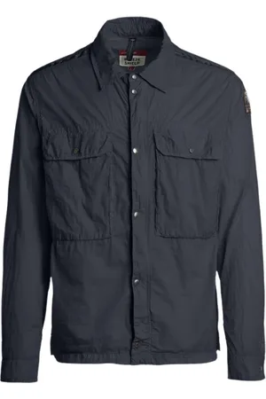 Parajumpers Jakke, Herre, Blå, M, Nylon, Nylon Poplin Overshirt med Polyurethanbelægning