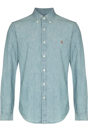 Ralph Lauren Skjorte, Herre, Blå, S, Bomuld, Skjorter Blå