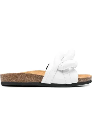 J.W.Anderson Sko, Dame, Hvid, 36 EU, Læder, Chain-Link Læder Sandaler