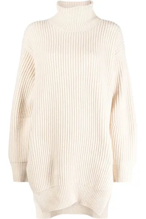 Jil Sander Strik, Dame, , S, Uld, Elegant Uld Turtleneck Sweater