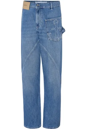 J.W.Anderson Jeans, Herre, Blå, W33, Bomuld, Twisted Workwear Jeans