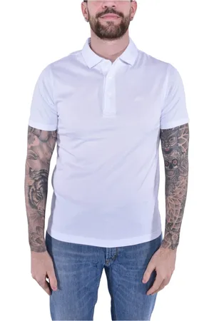 sun68 Top, Herre, Hvid, M, Bomuld, Merceriseret kortærmet poloshirt