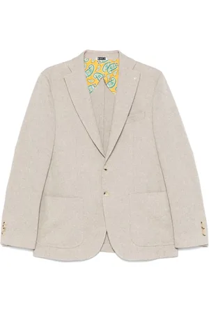 Manuel Ritz Jakke, Herre, Brun, XL, Moderne Beige Blazer med Knappelukning